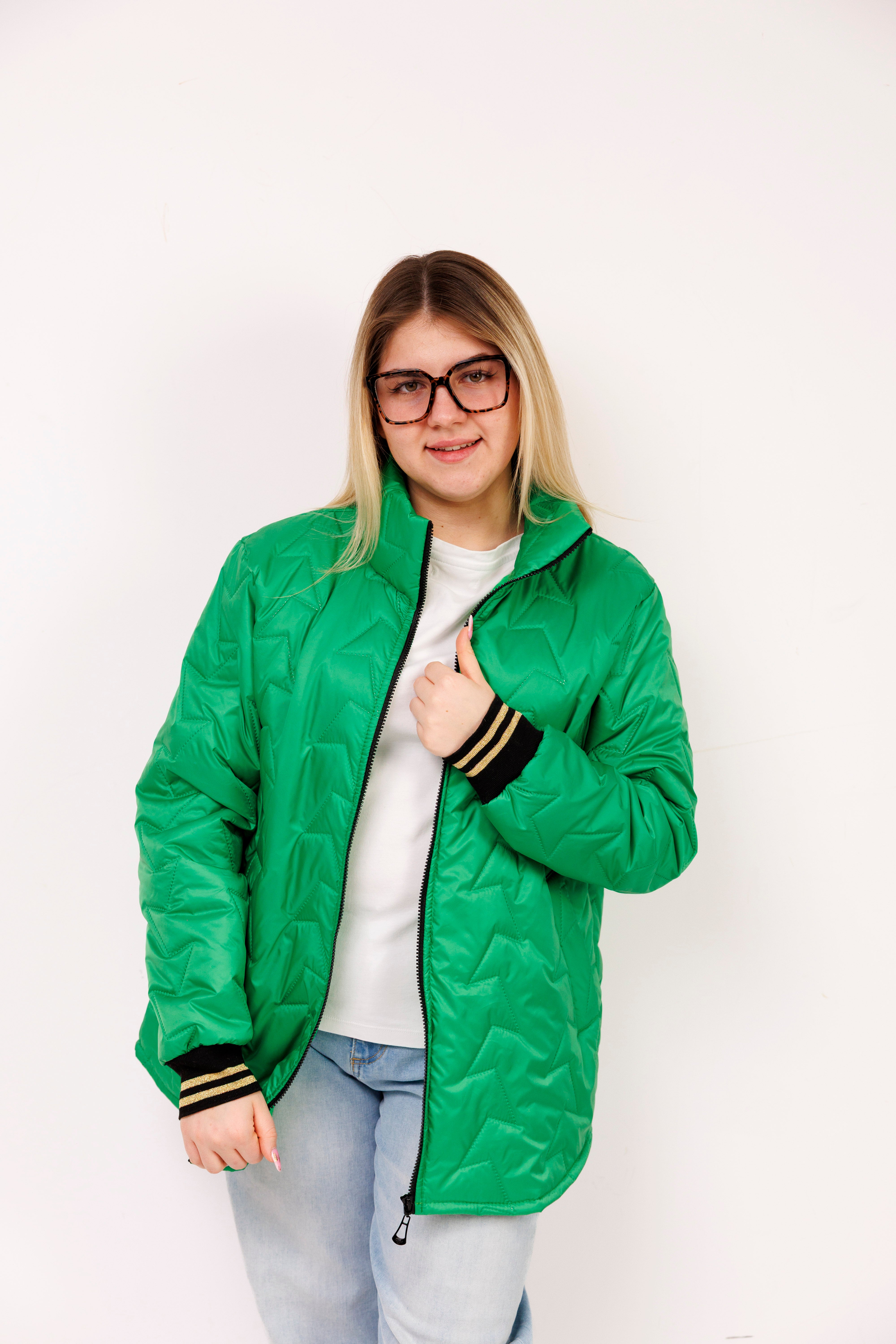 Kurtka ze ściągaczem duże rozmiary – polska produkcja, komfort i styl Zielony