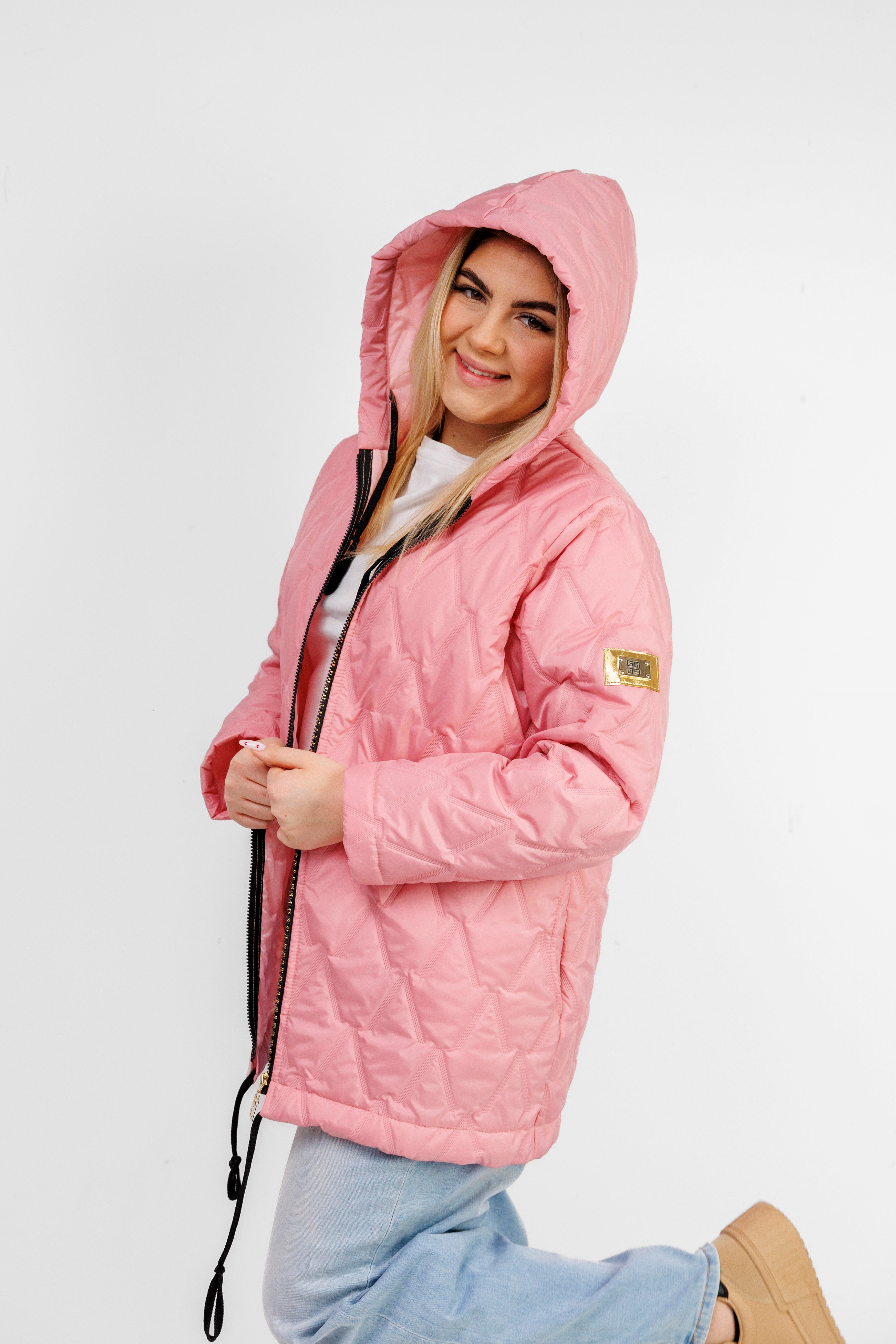 Kurtka Damska Regulowana Sznurkami Polska Produkcja Duże Rozmiary Cukierek