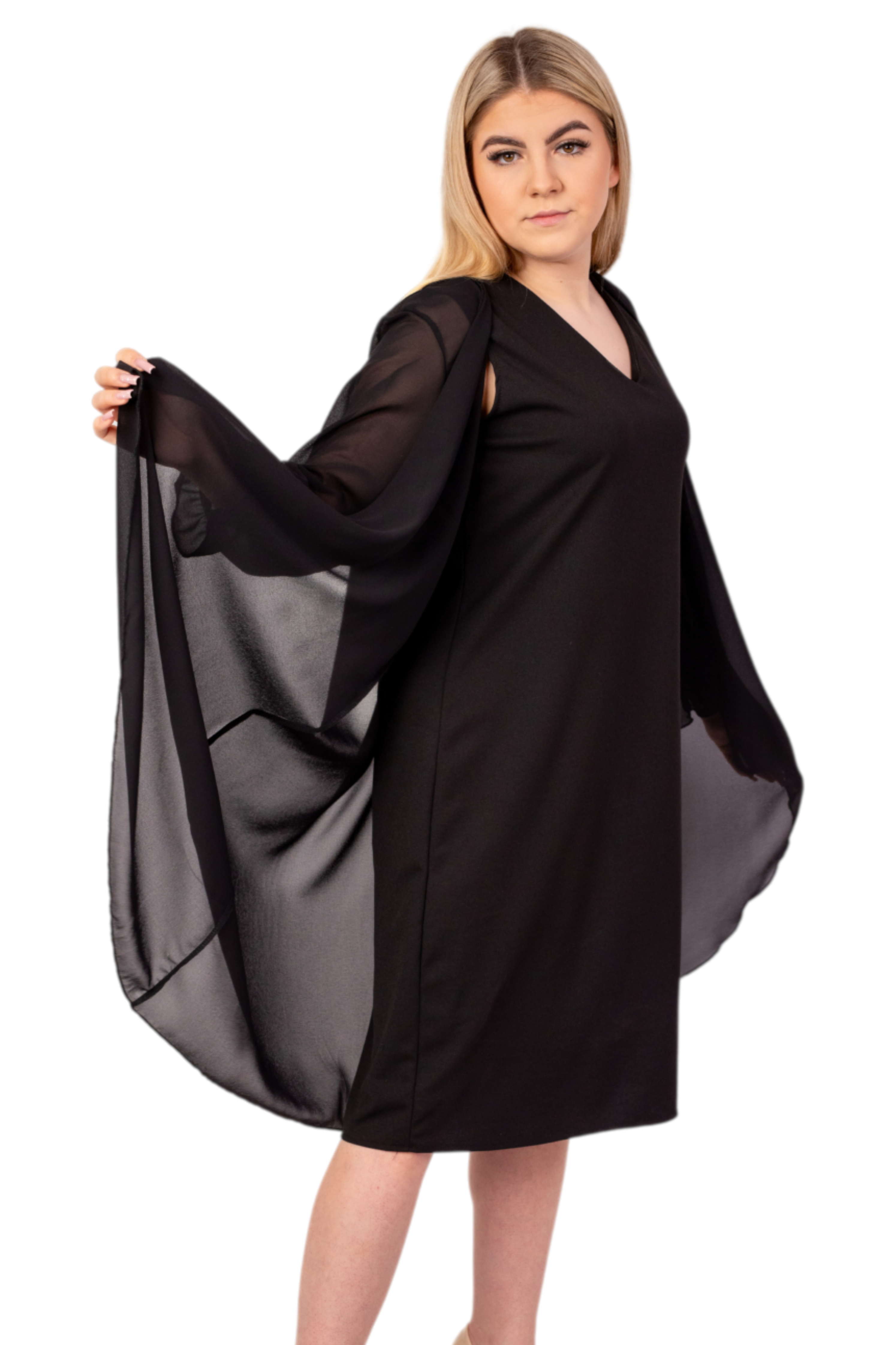 Elegancka sukienka damska (Sukienka + Narzuta) Czarny