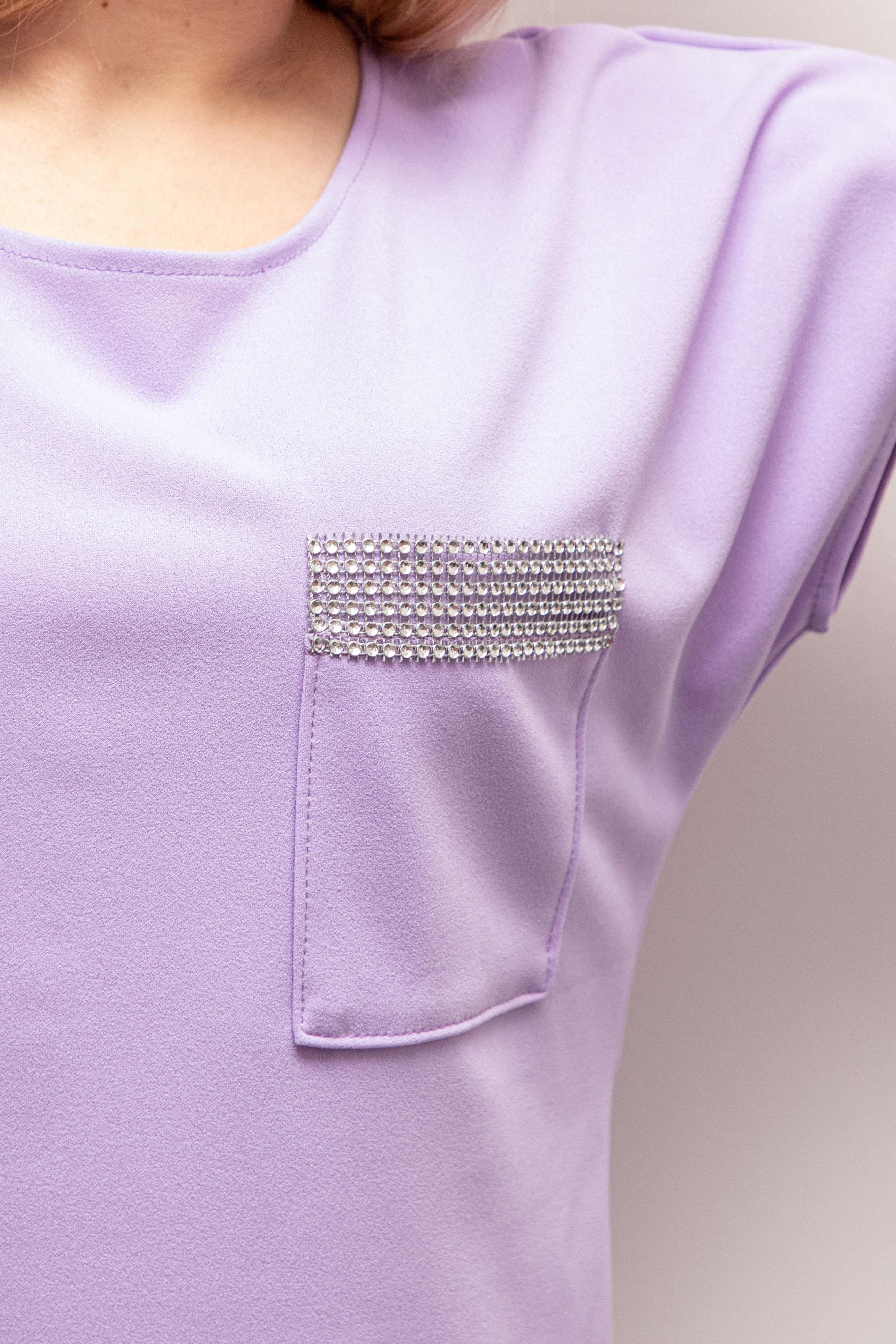 Stylowa luźna bluzka damska Fiolet