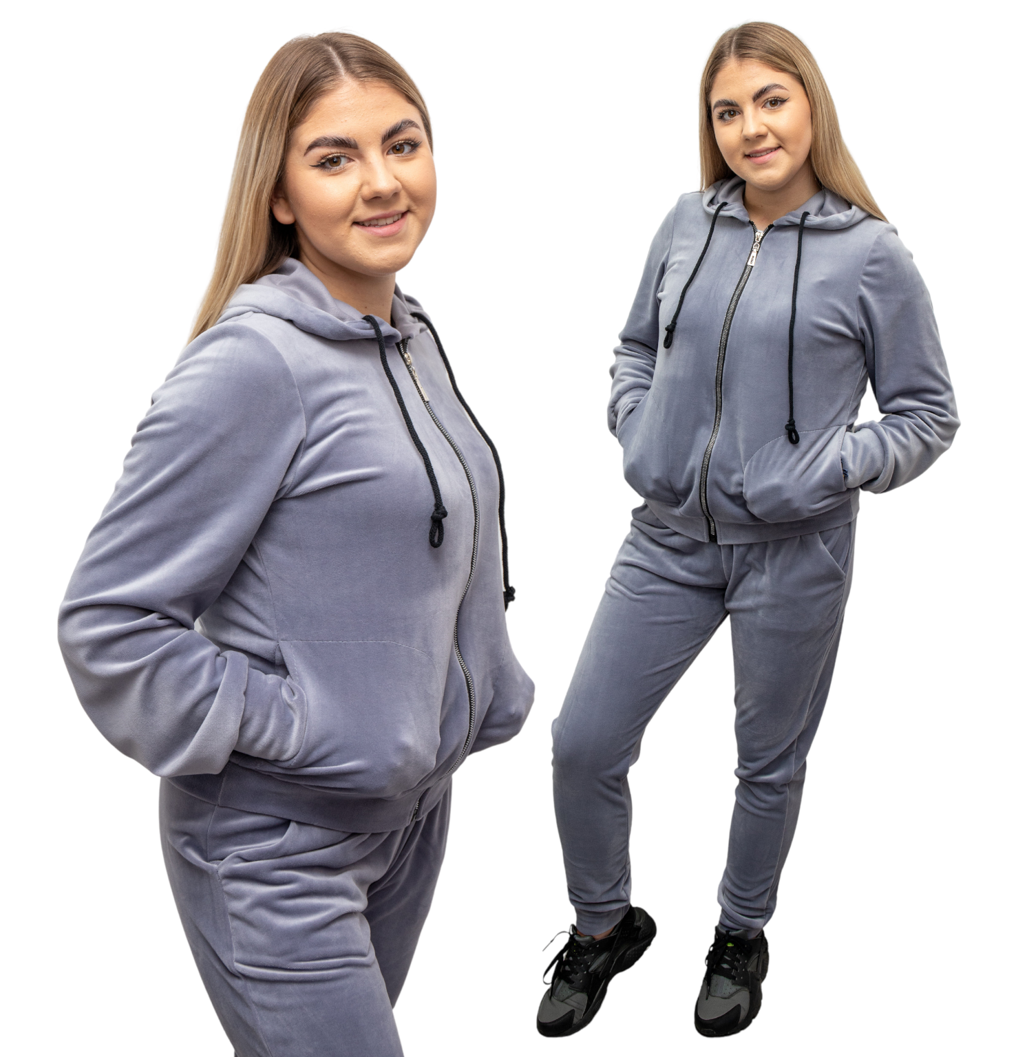 Dres damski welurowy rozpinany