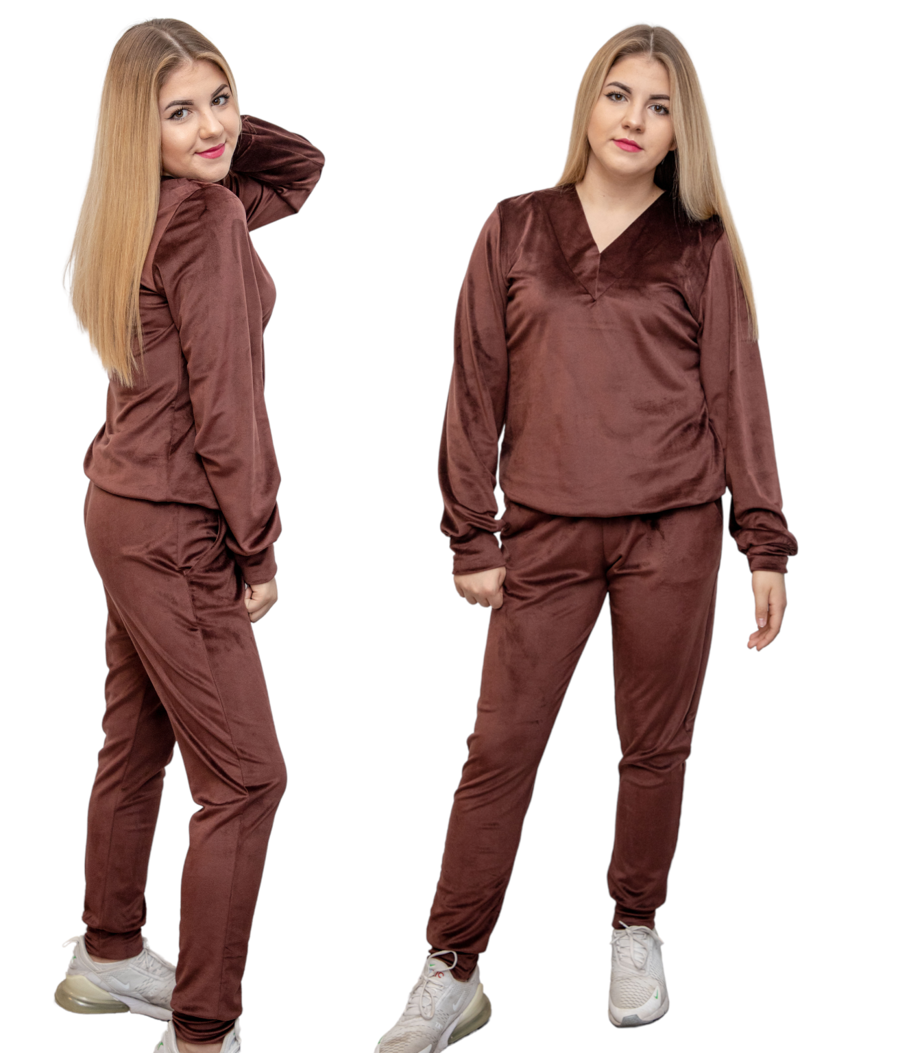 Dres damskie welurowy kolory