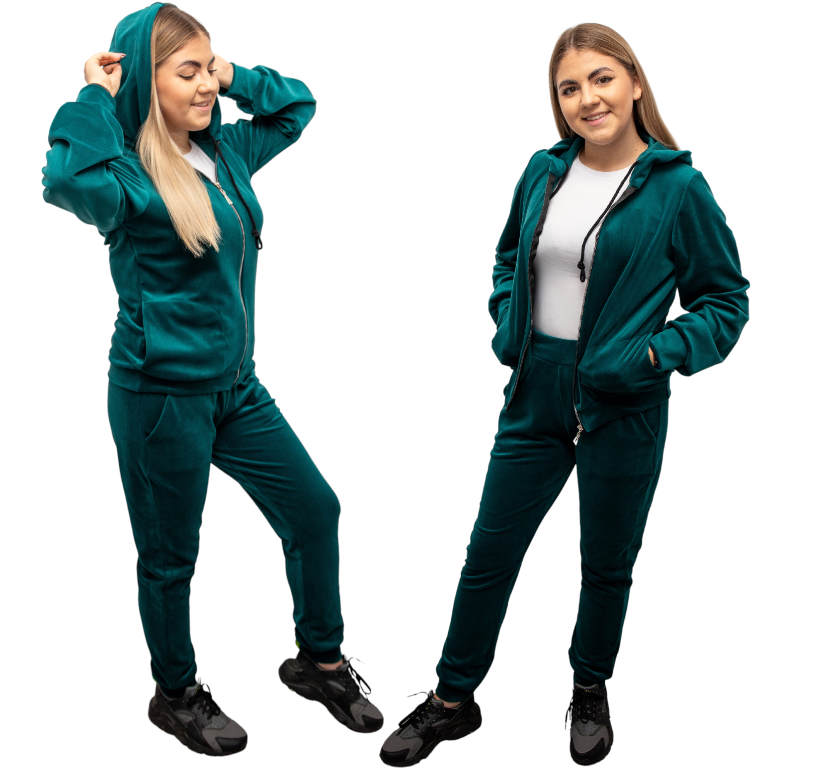 Dres damski welurowy rozpinany