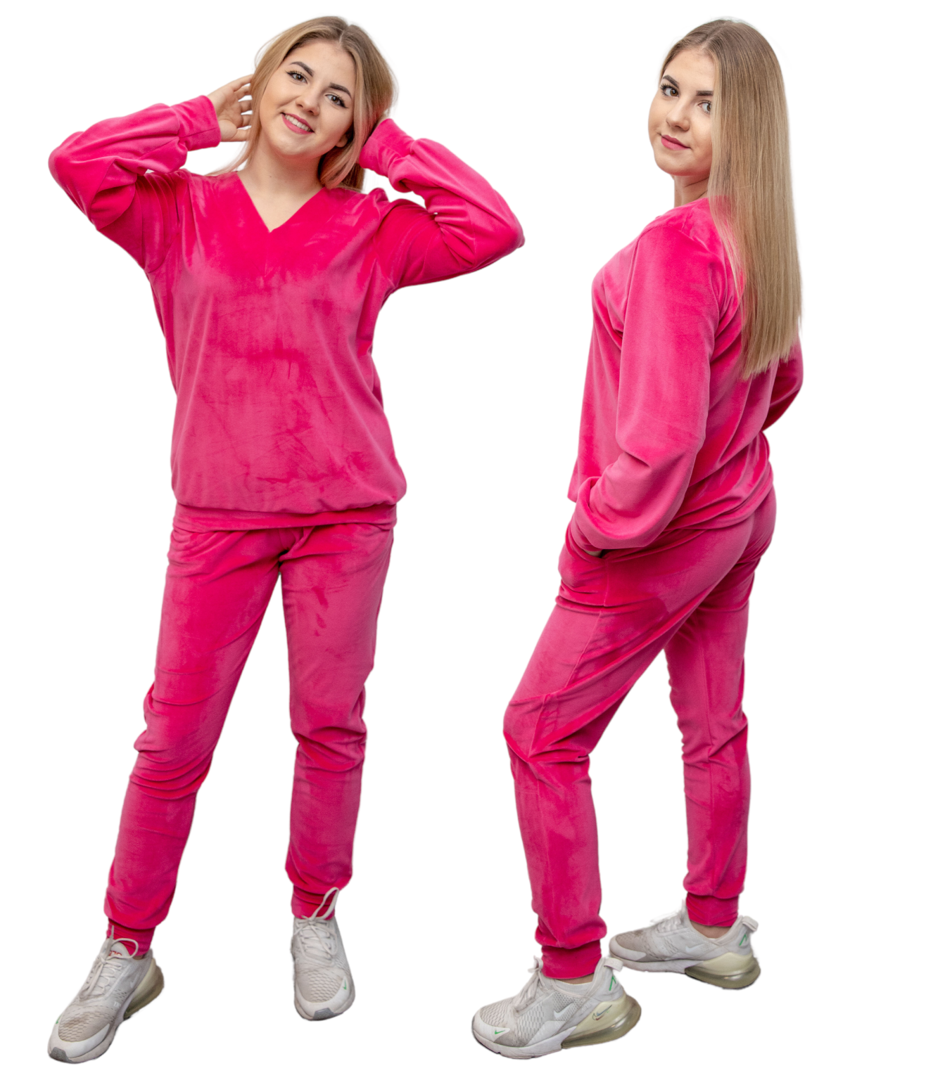 Dres damskie welurowy kolory