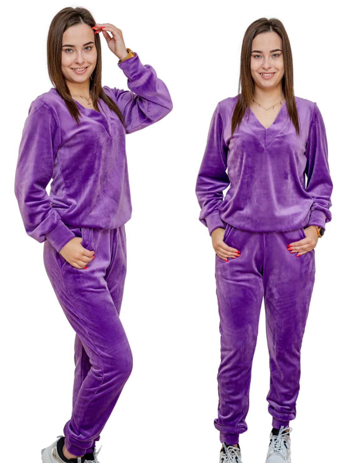 Dres damskie welurowy kolory