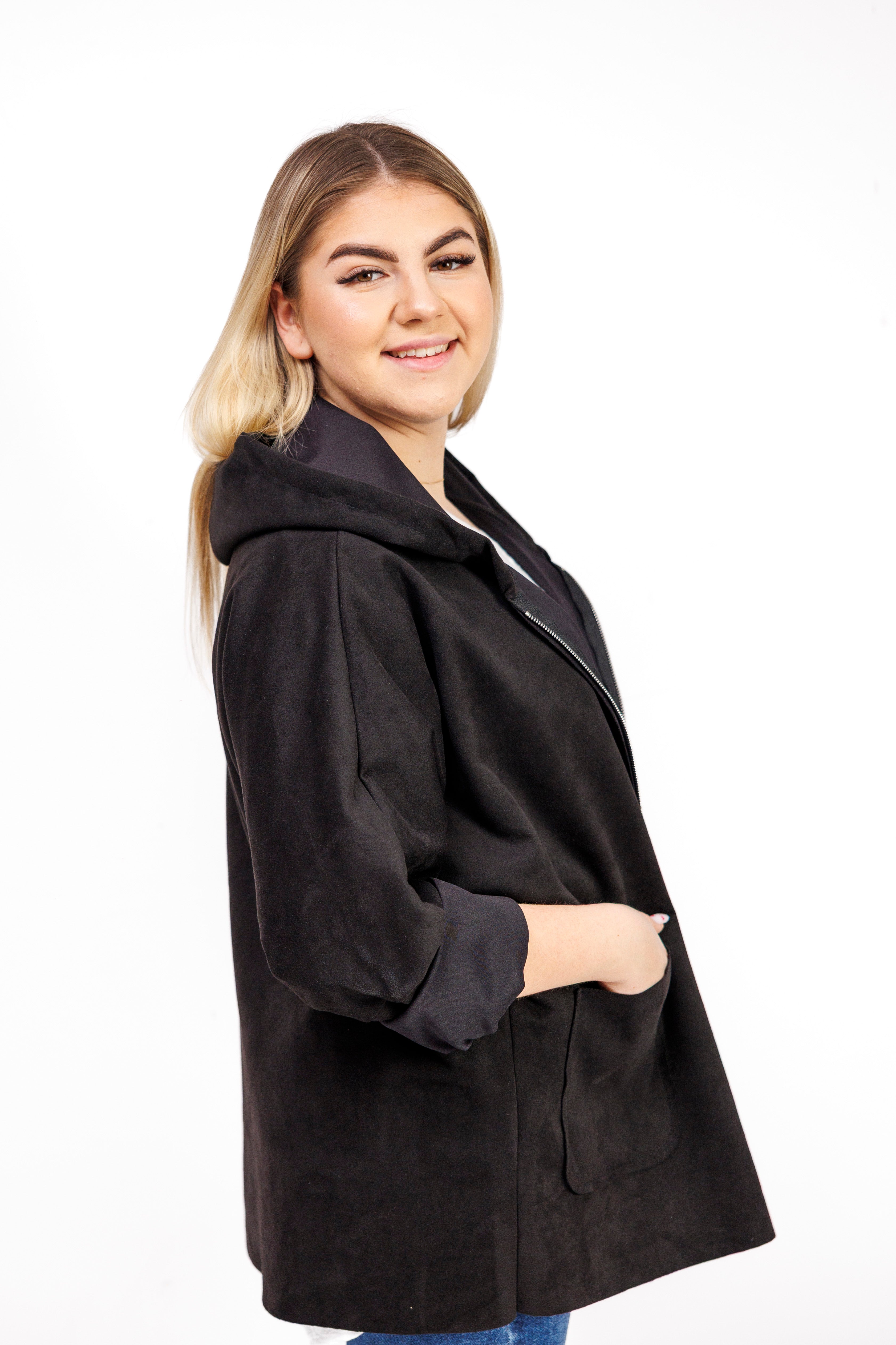 Katanka oversize z kapturem Czarny