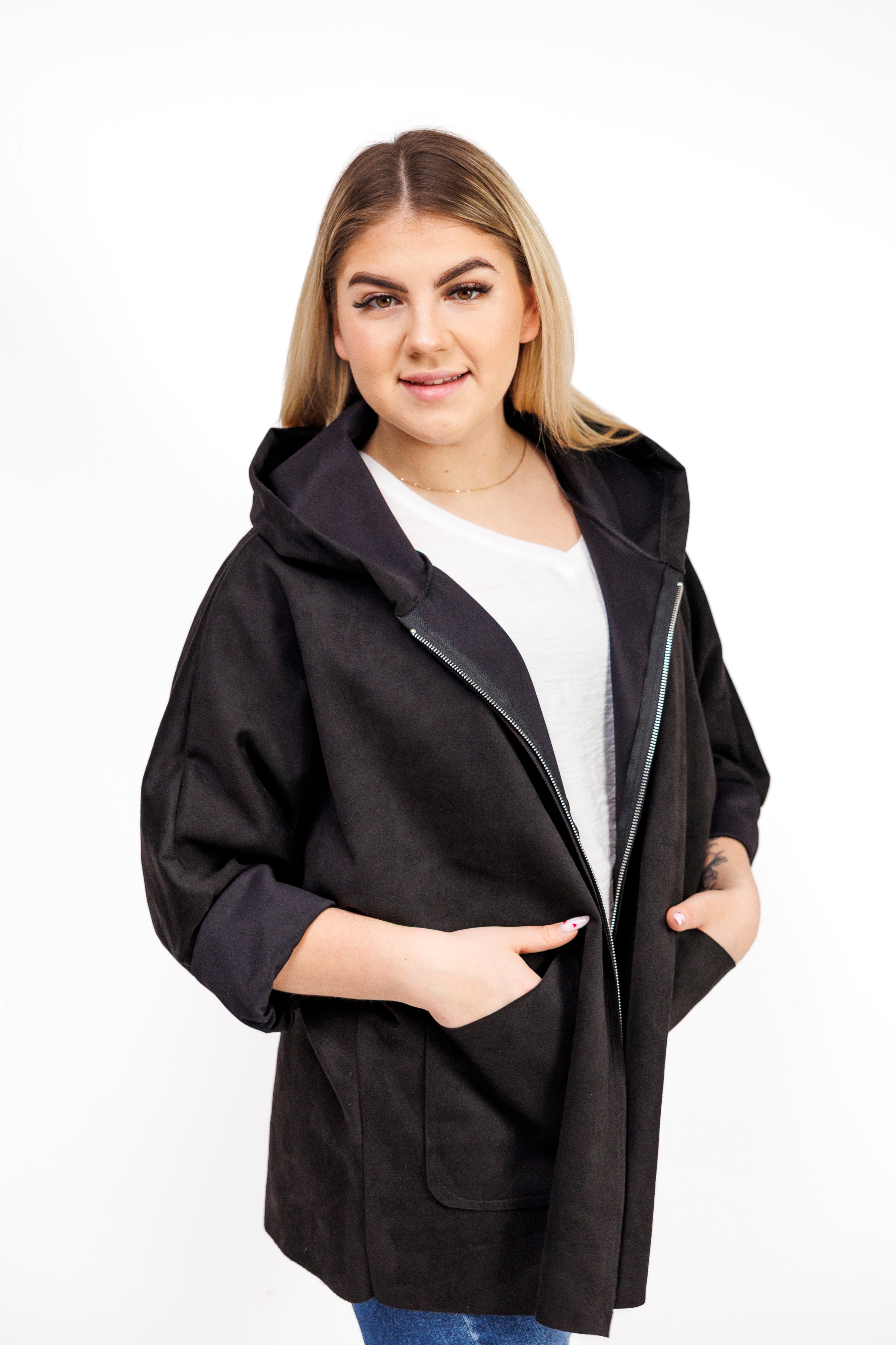 Katanka oversize z kapturem Czarny