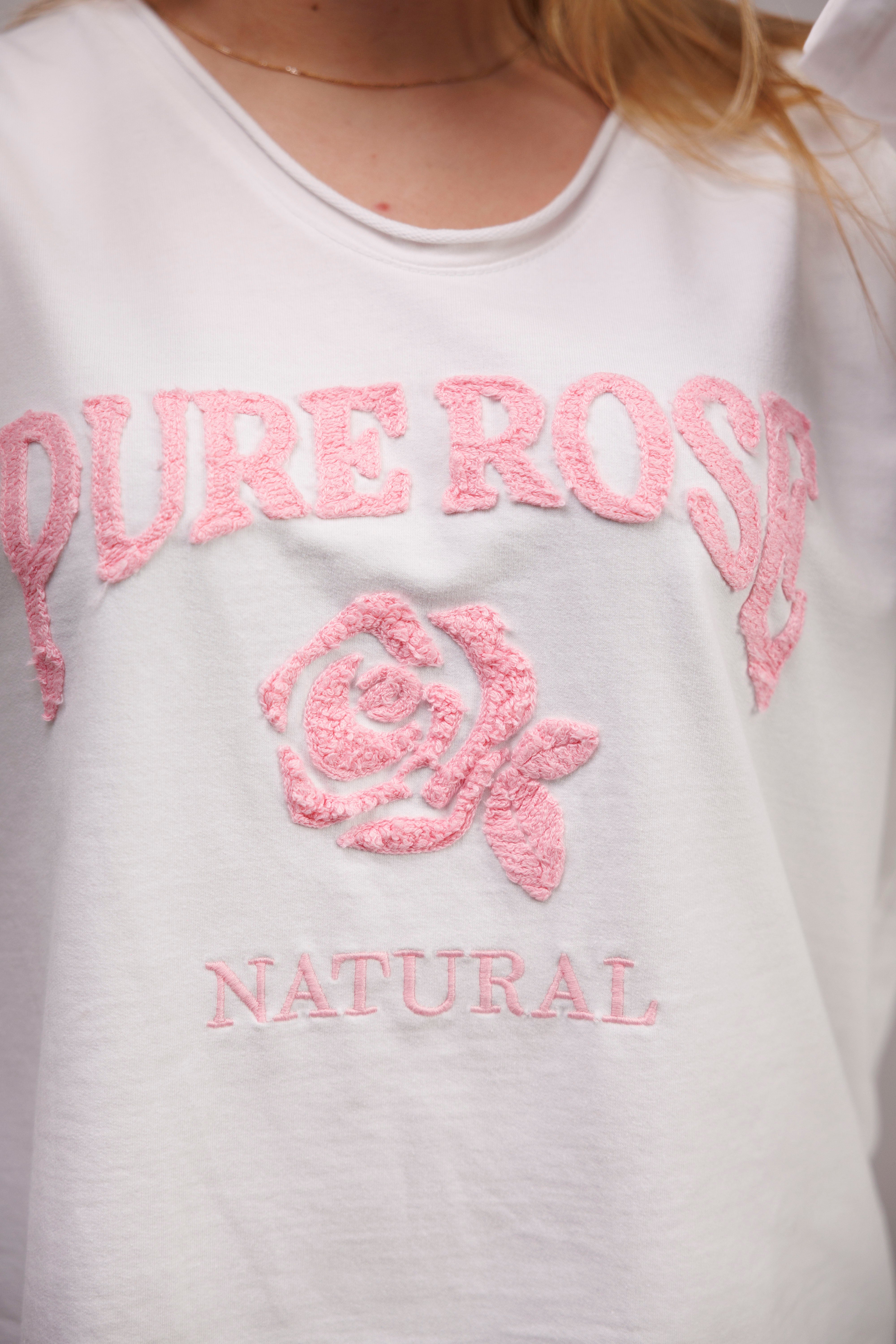 Bluzka z 100% bawełny z ozdobnym haftem Krem