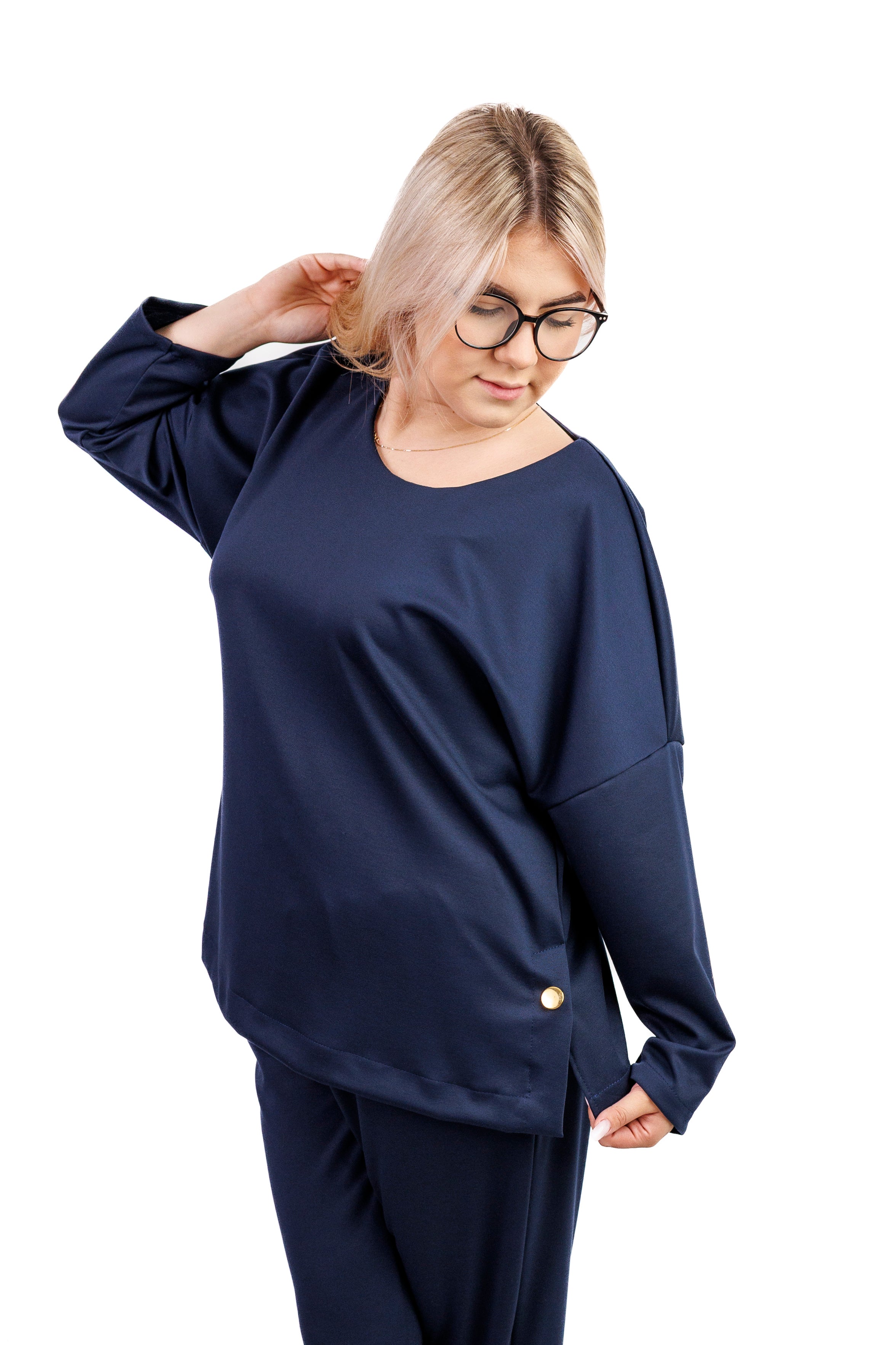 Komplet elegancki z materiału Granat