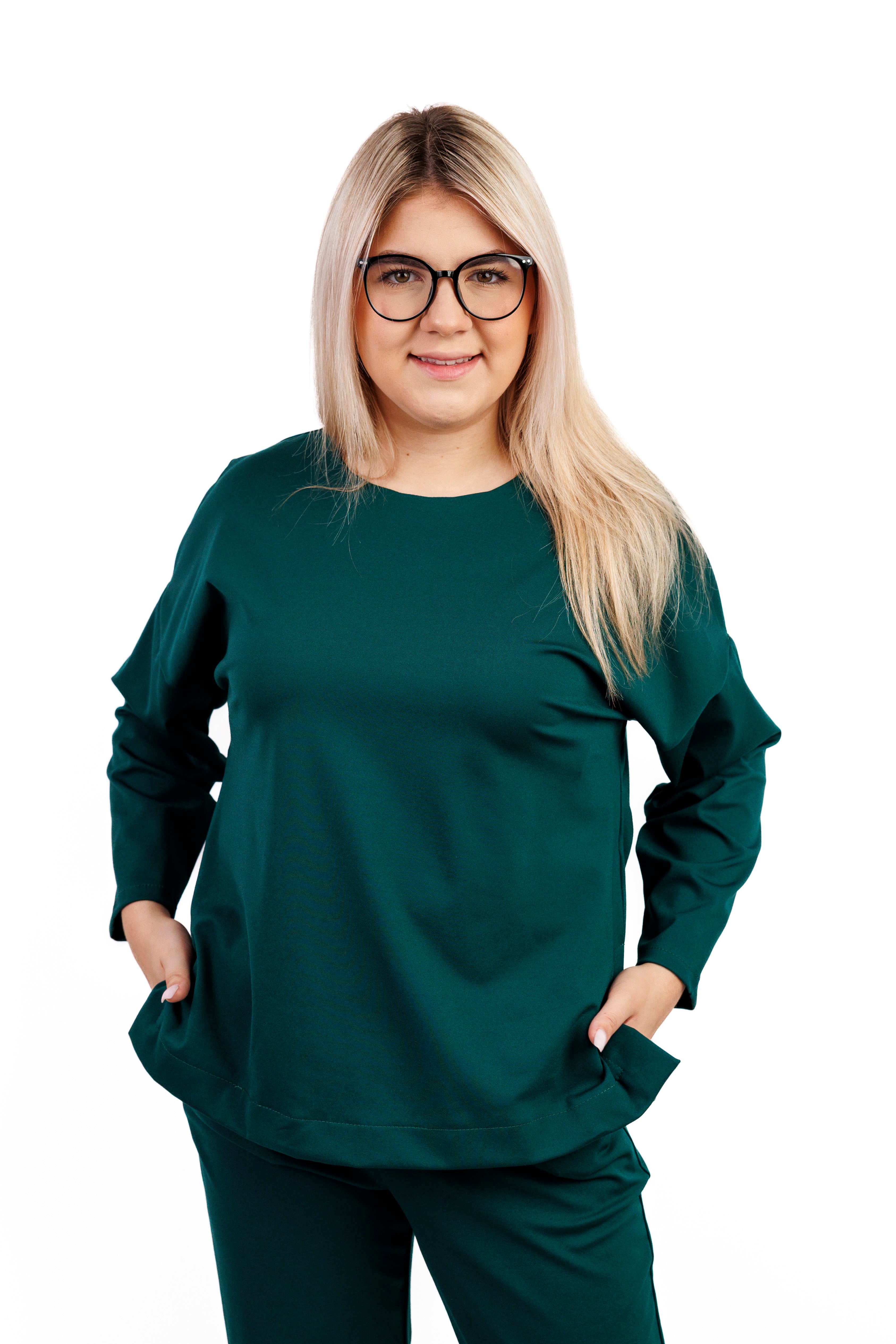 Komplet elegancki z materiału Butelka
