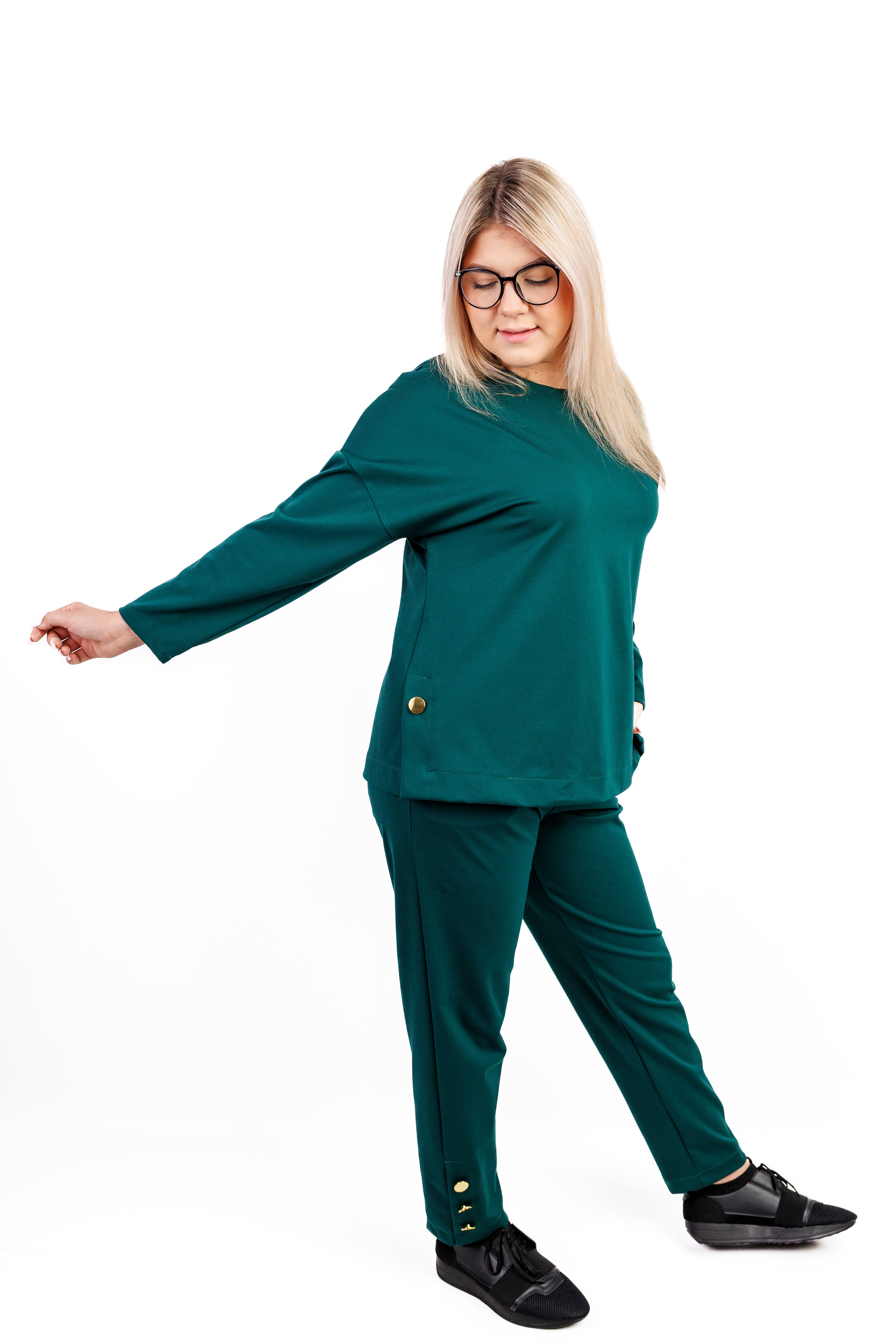 Komplet elegancki z materiału Butelka