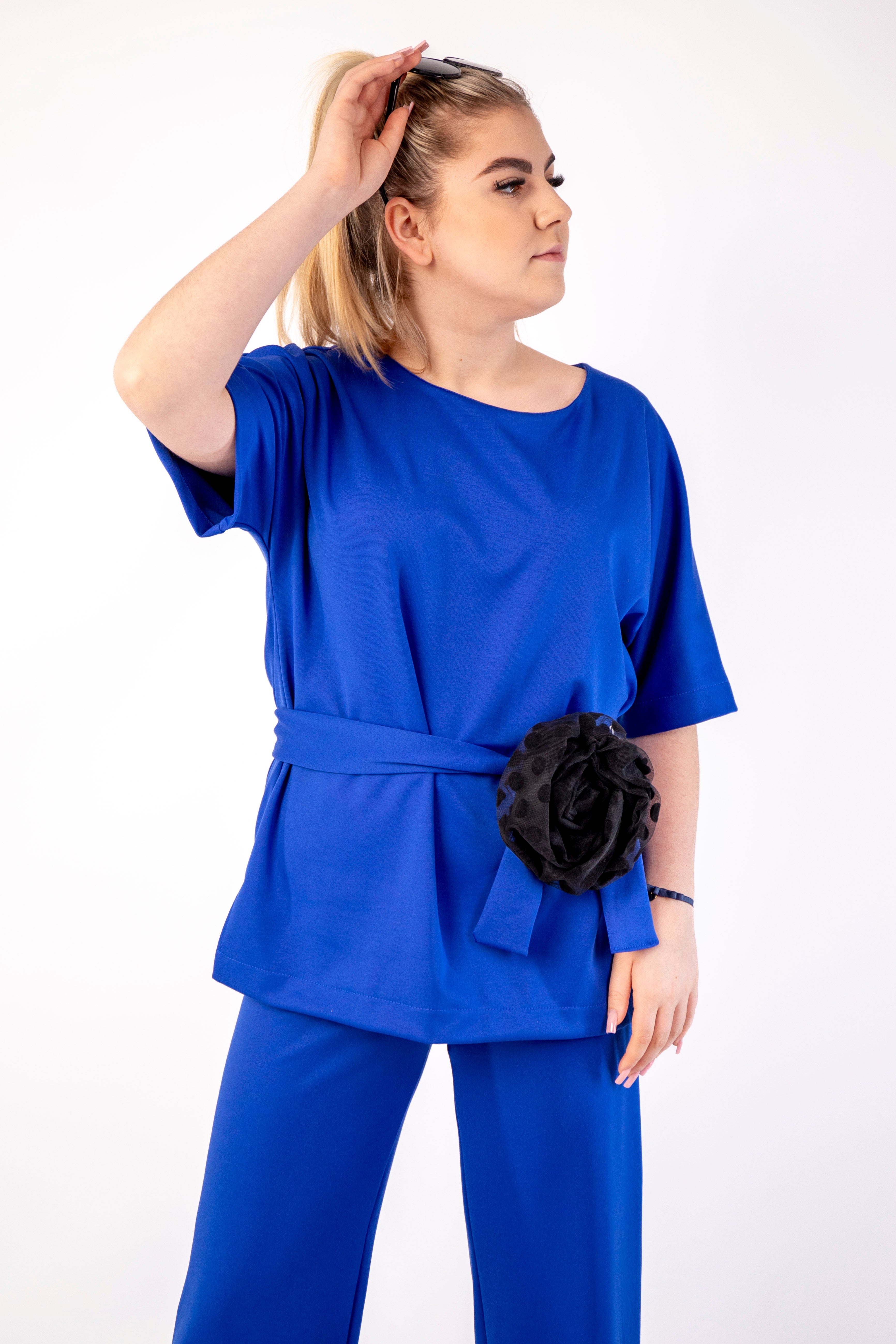 Eleganckie komplet damski z różą Chaber