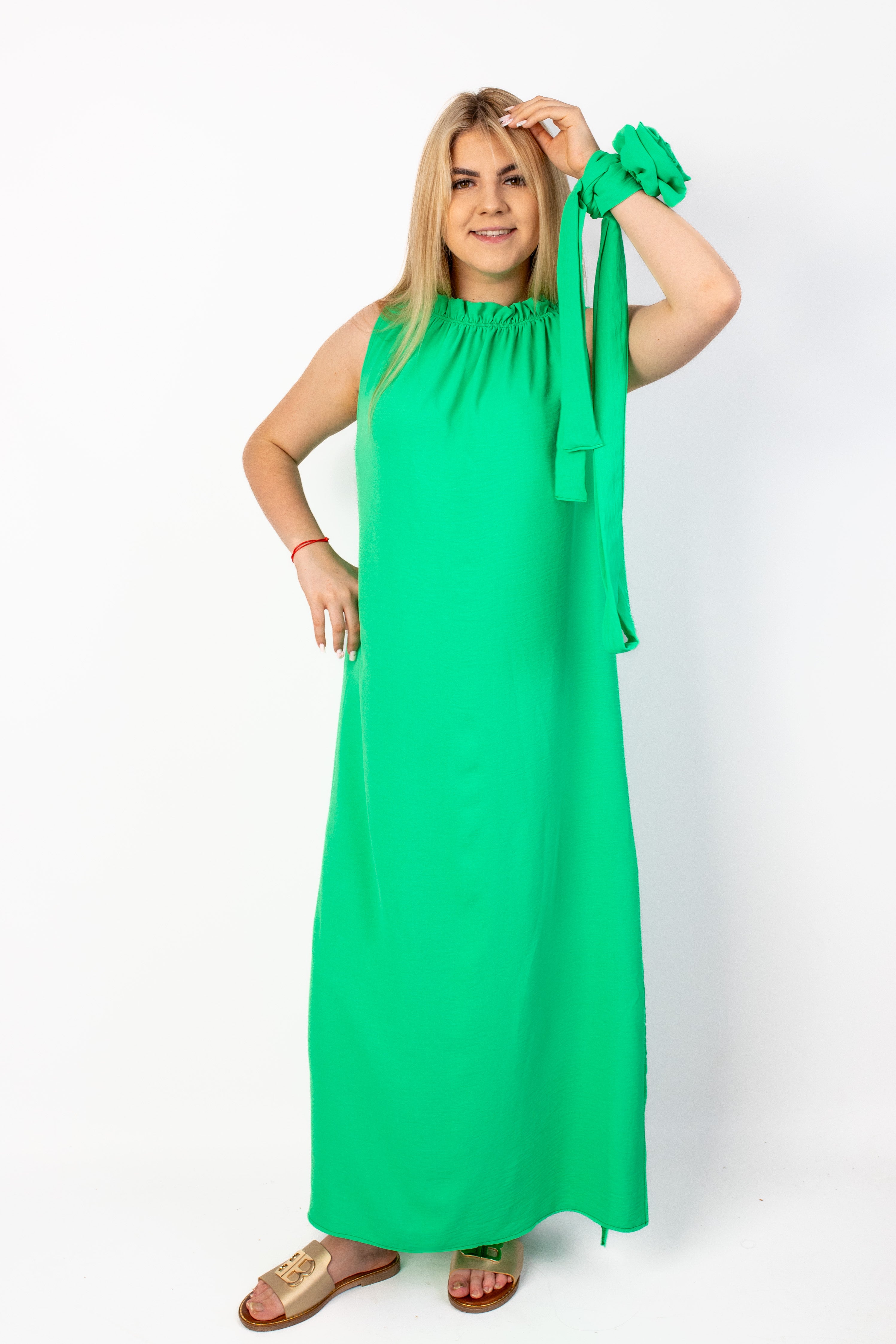 Zwiewna elegancka sukienka z piękną ozdobą Gucci