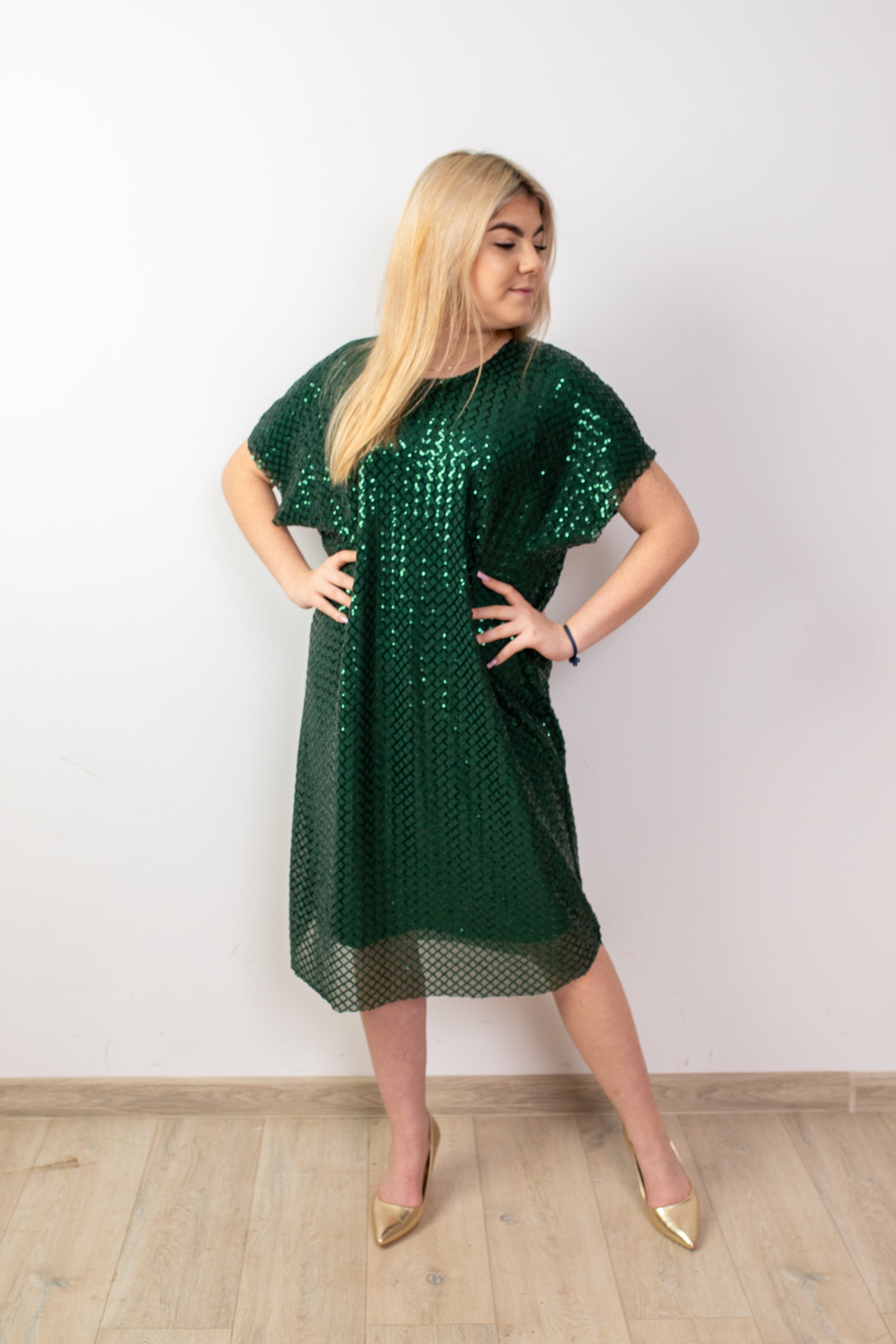 Wymarzona cekinowa sukienka damska Butelka