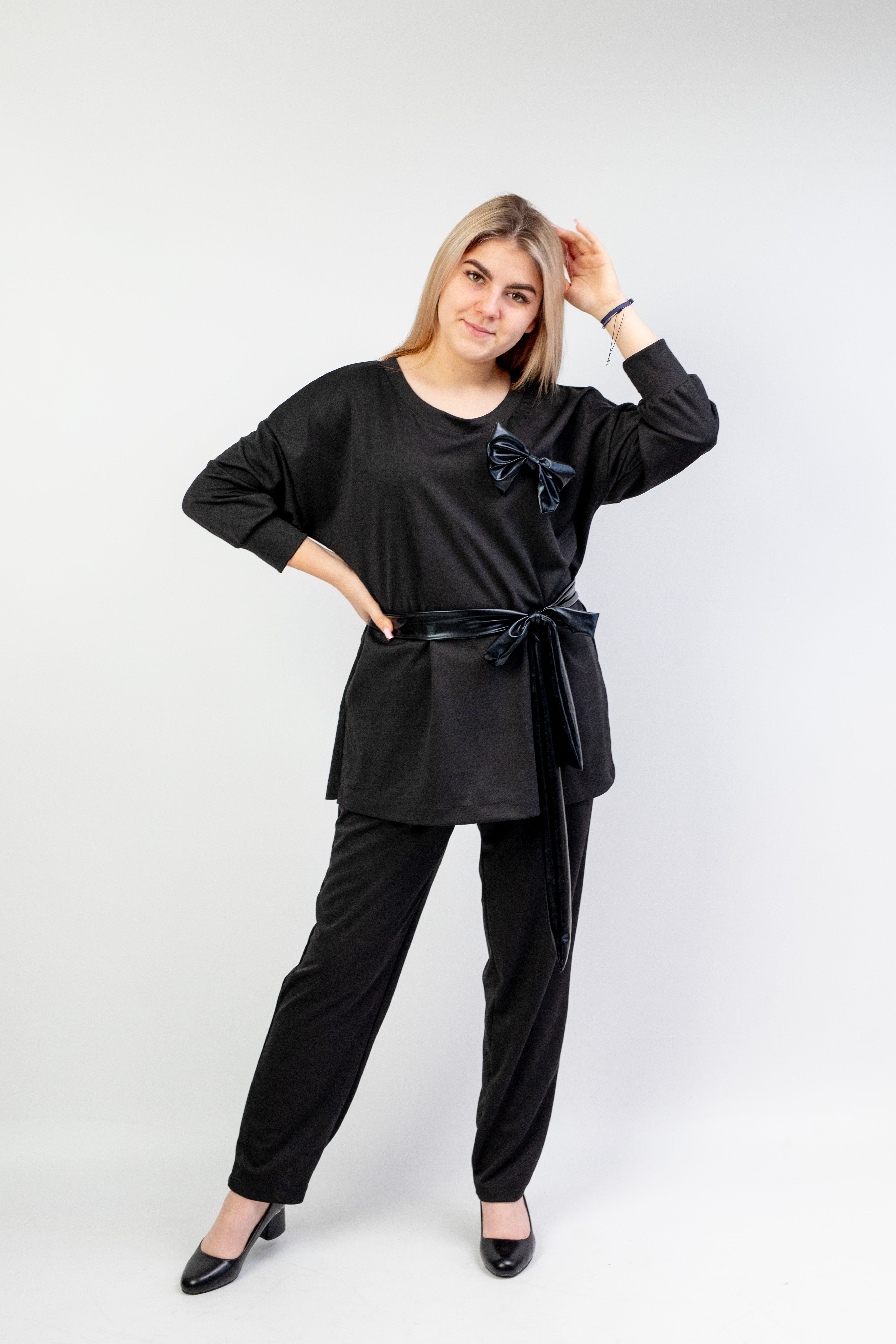 Elegancki szykowny komplet damski Czarny
