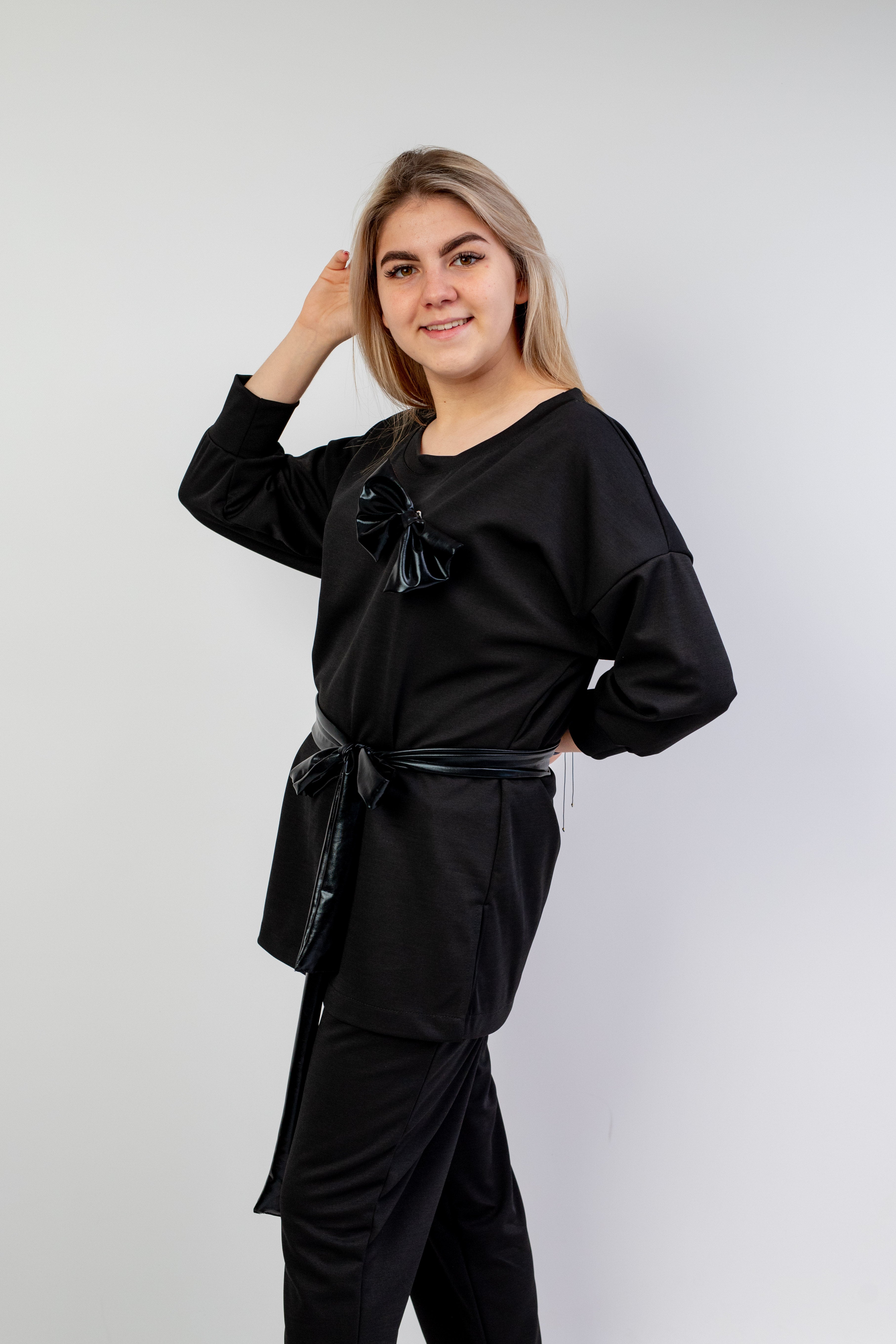 Elegancki szykowny komplet damski Czarny