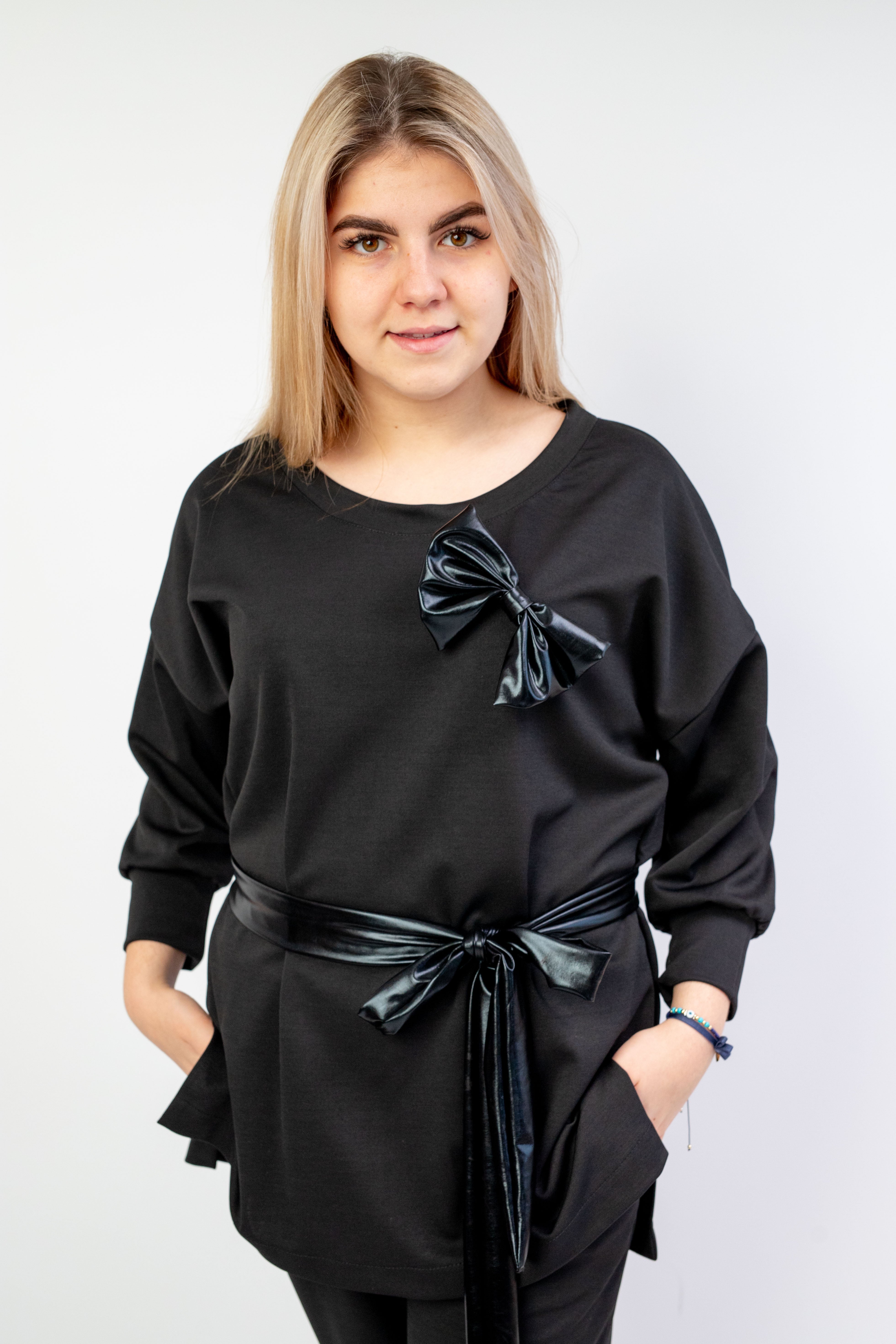 Elegancki szykowny komplet damski Czarny