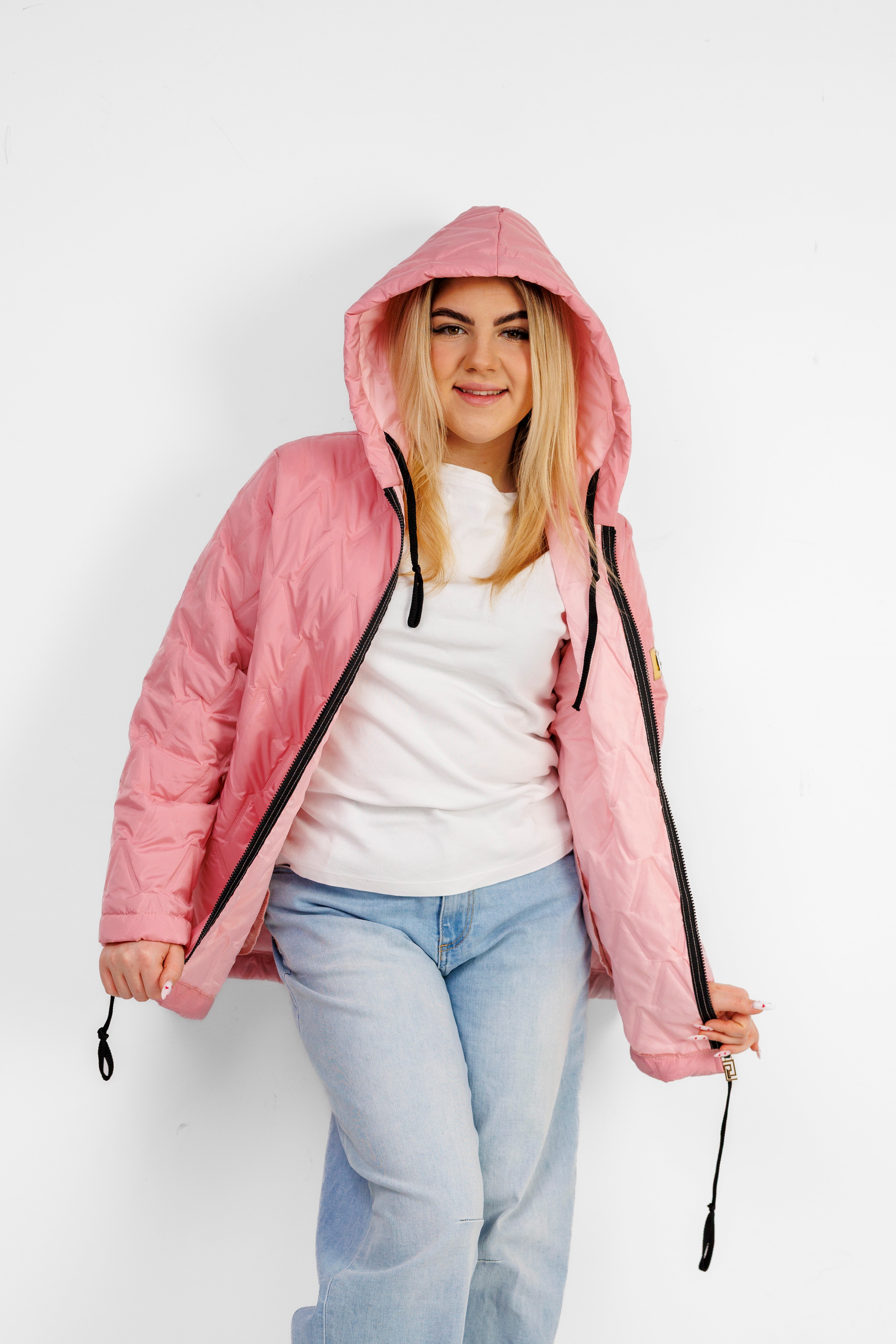 Kurtka Damska Regulowana Sznurkami Polska Produkcja Duże Rozmiary Cukierek