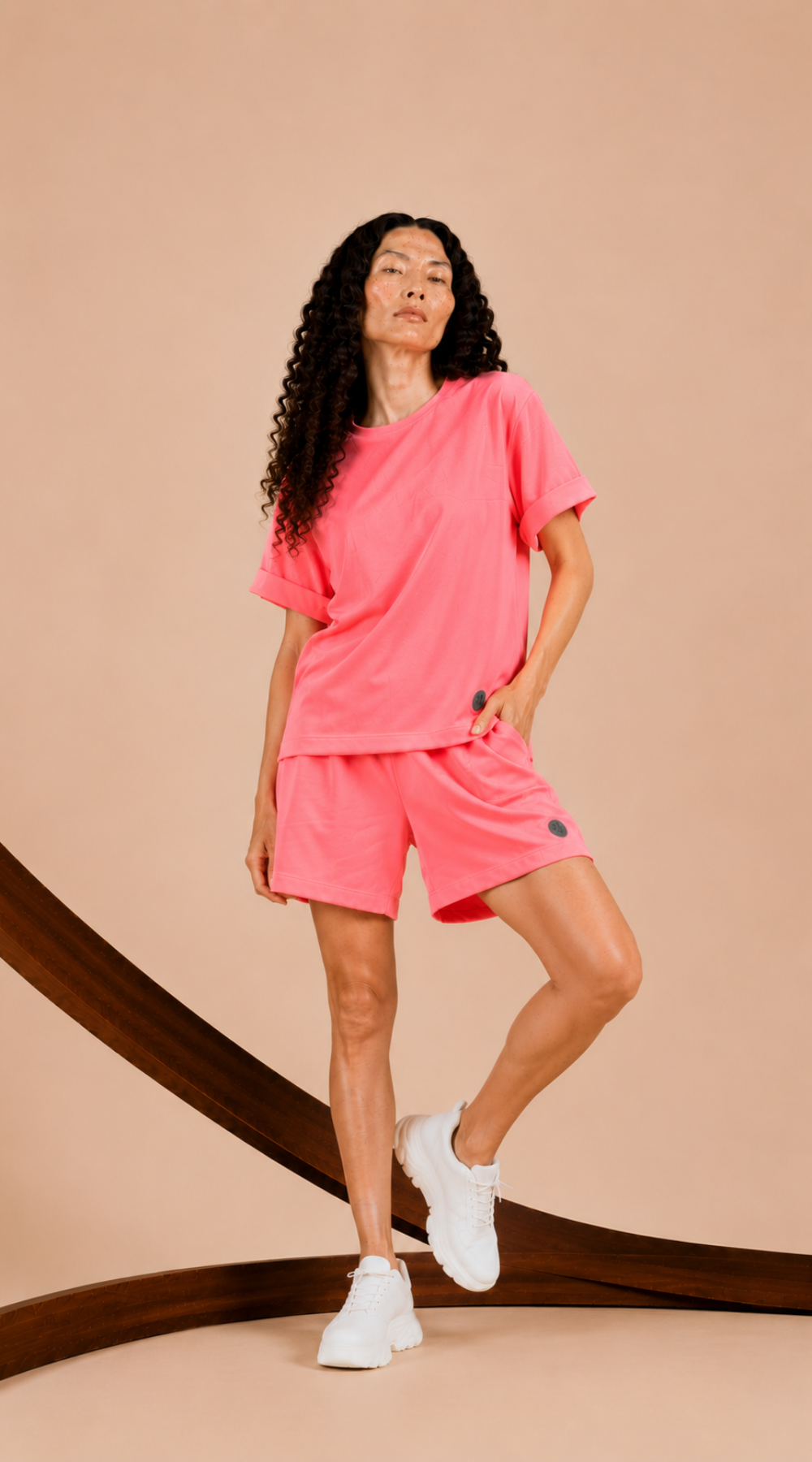 Wygodny luźny letni dres Orange