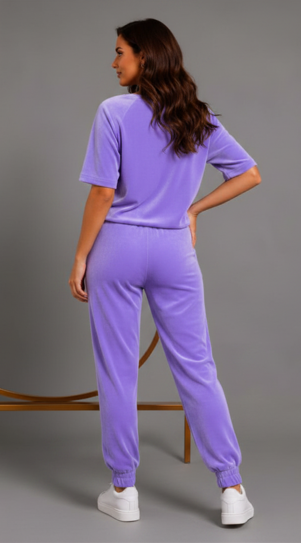 Wygodny elegancki dres damski Jasny fiolet