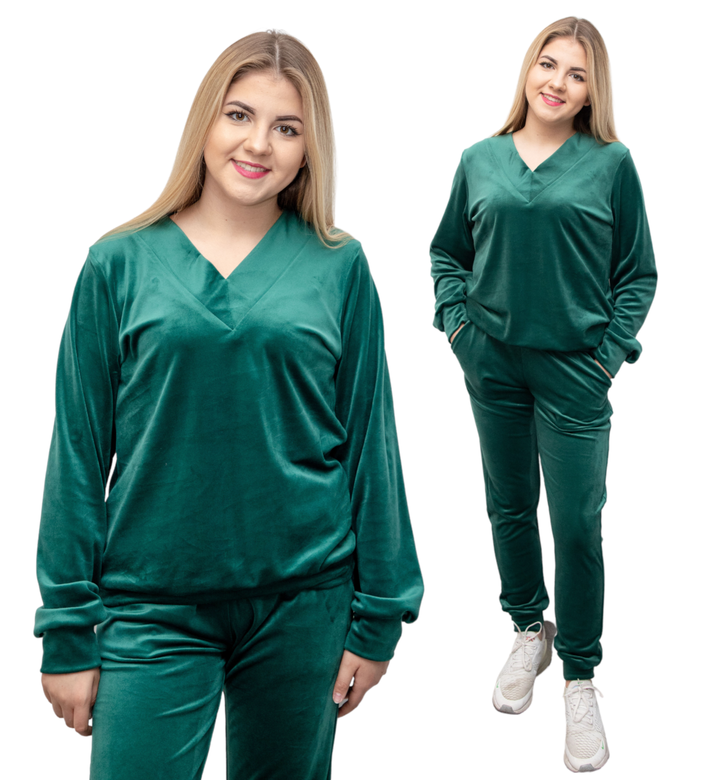 Dres damskie welurowy kolory