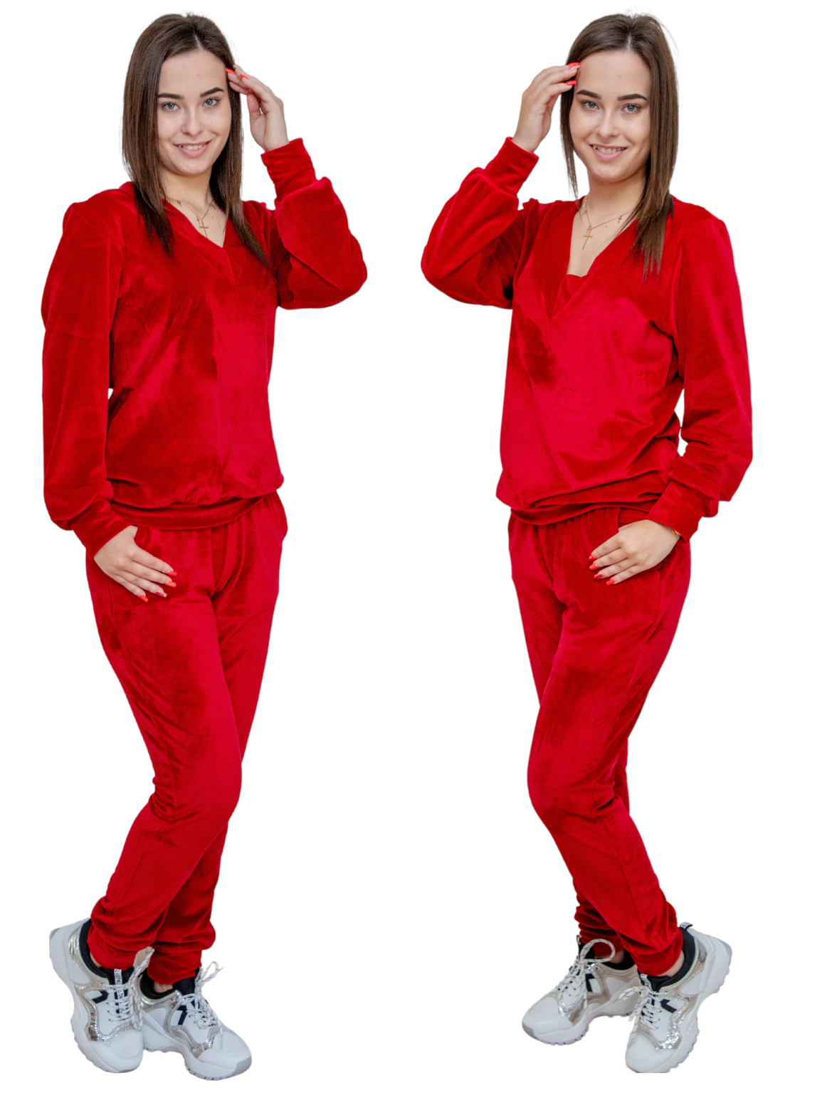 Dres damskie welurowy kolory