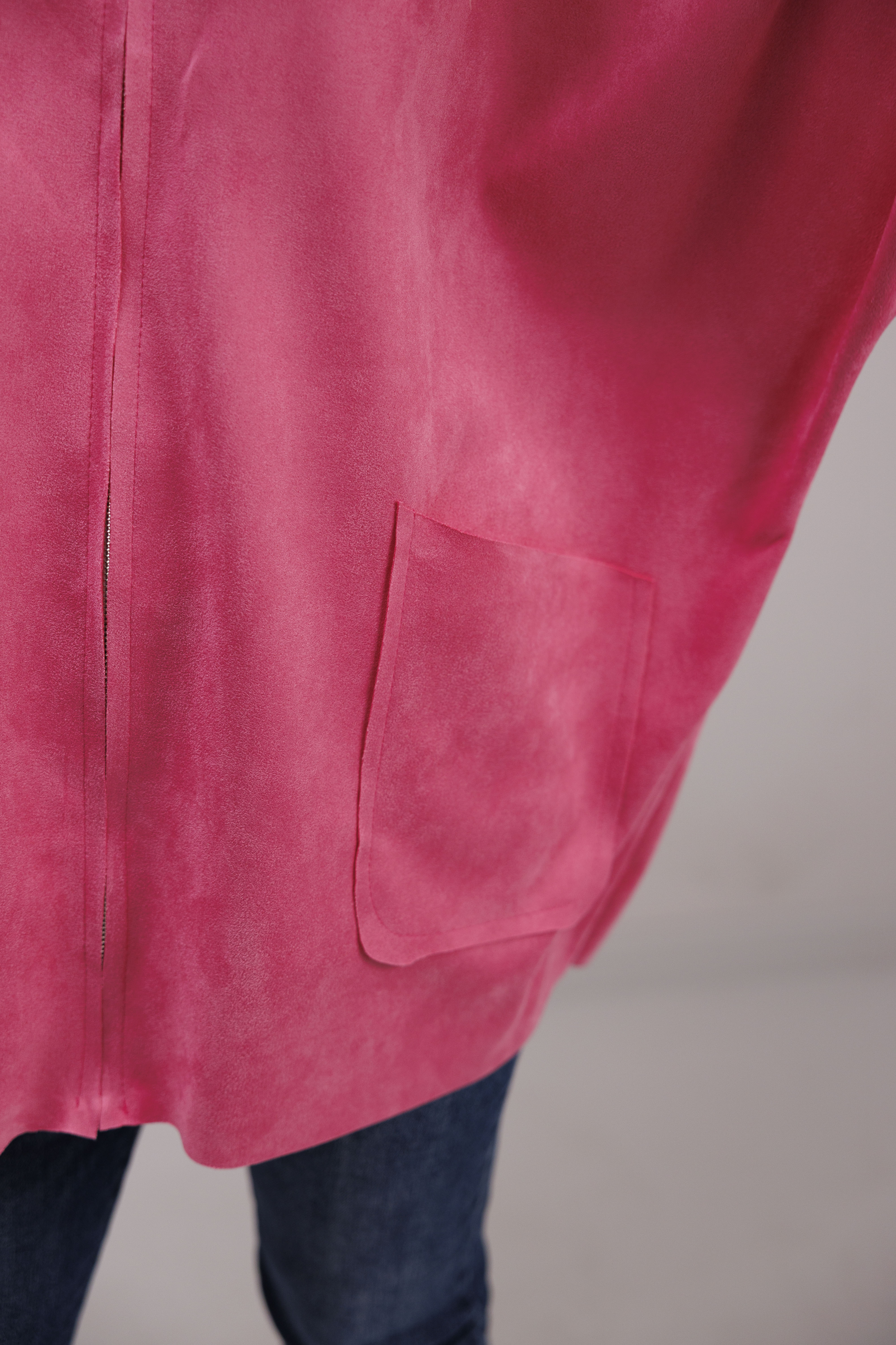 Katanka oversize z kapturem Fuksja